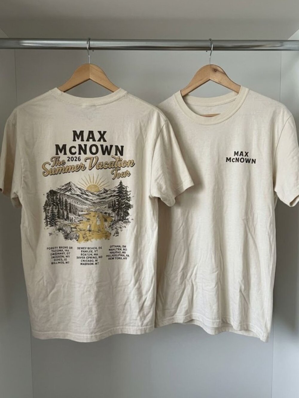 Max McNown The Summer Vacation Tour 2026 T-Shirt Reprint